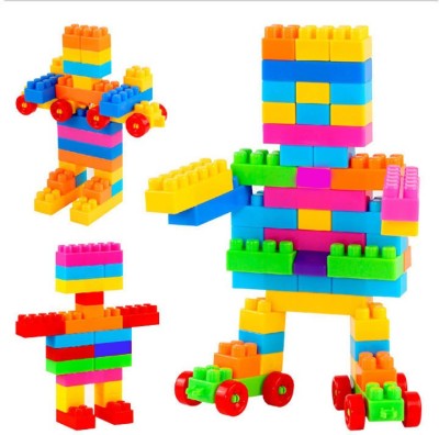 BOZICA Top Selling 100 PCS Building Blocks Assorted shapes and sizes Blocks Brain Building Toy Game(Multicolor)