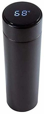 SWISS WONDER ER - 933 - Vacuum Flasks Bottle LED Temperature Display with Touch Screen 500 ml Flask(Pack of 1, Black, Steel)