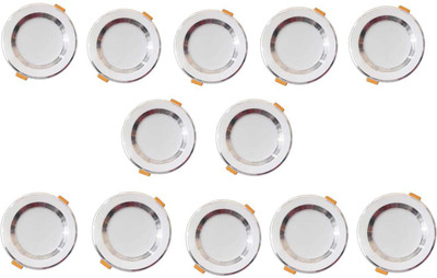 MVL 9 Watt CBL LED Ceiling Lamp Round Down Light, Ceiling Light, Pack 0f 12 (White) Ceiling Light Ceiling Lamp(White)