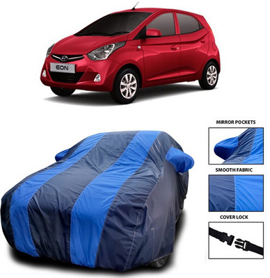 ANTHUB Car Cover For Hyundai Eon (With Mirror Pockets)(Blue)