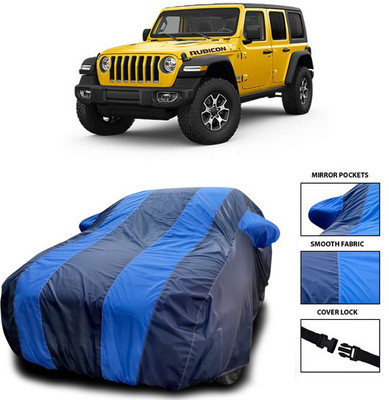 ANTHUB Car Cover For Jeep Wrangler (With Mirror Pockets)(Blue)