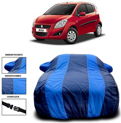 ANTHUB Car Cover For Maruti Suzuki Ritz (With Mirror Pockets)(Blue)