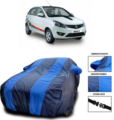 SEBONGO Car Cover For Tata Bolt (With Mirror Pockets)(Blue)