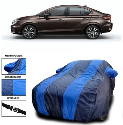 SEBONGO Car Cover For Honda City ZX (With Mirror Pockets)(Blue)