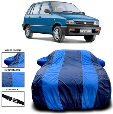 ANTHUB Car Cover For Maruti Suzuki 800 (With Mirror Pockets)(Blue)