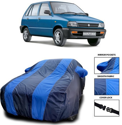 ANTHUB Car Cover For Maruti Suzuki 800 (With Mirror Pockets)(Blue)