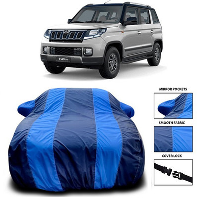 ANTHUB Car Cover For Mahindra TUV300 (With Mirror Pockets)(Blue)