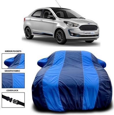 ANTHUB Car Cover For Ford Figo Aspire (With Mirror Pockets)(Blue)