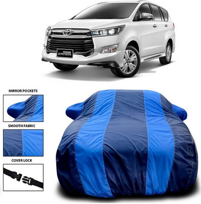 ANTHUB Car Cover For Toyota Innova Crysta (With Mirror Pockets)(Blue)