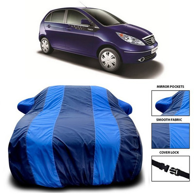 ANTHUB Car Cover For Tata Vista Tech (With Mirror Pockets)(Blue)