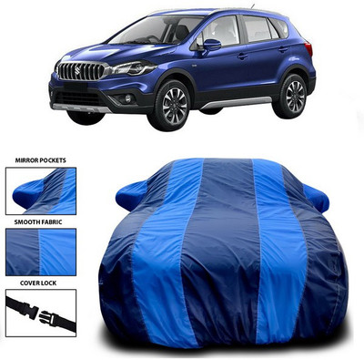 SEBONGO Car Cover For Maruti Suzuki S-Cross (With Mirror Pockets)(Blue)