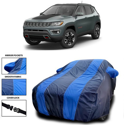 ANTHUB Car Cover For Jeep Jeep (With Mirror Pockets)(Blue)