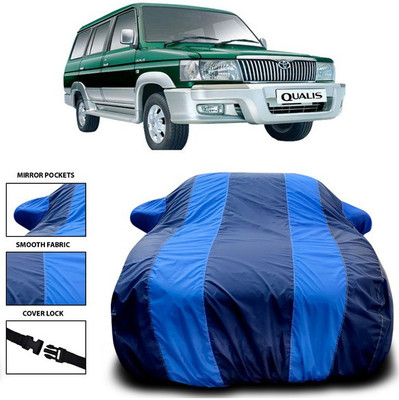 ANTHUB Car Cover For Toyota Qualis (With Mirror Pockets)(Blue)