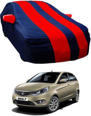 Oshotto Car Cover For Tata Bolt (With Mirror Pockets)(Red, Blue)