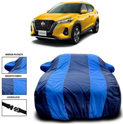 ANTHUB Car Cover For Nissan Kicks (With Mirror Pockets)(Blue)