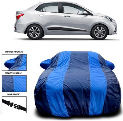 ANTHUB Car Cover For Hyundai Xcent (With Mirror Pockets)(Blue)