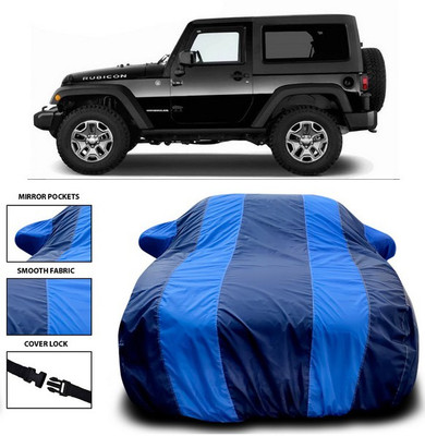 SEBONGO Car Cover For Mahindra Thar (With Mirror Pockets)(Blue)