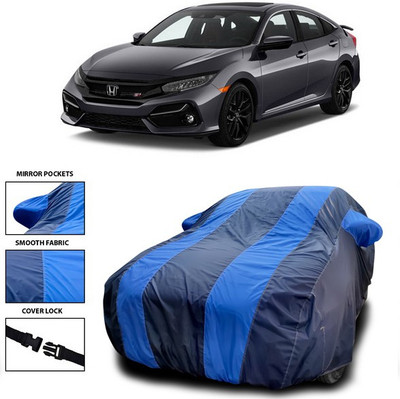 ANTHUB Car Cover For Honda Civic (With Mirror Pockets)(Blue)