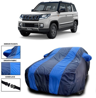 ANTHUB Car Cover For Mahindra TUV300 (With Mirror Pockets)(Blue)