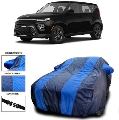 ANTHUB Car Cover For Kia Soul (With Mirror Pockets)(Blue)