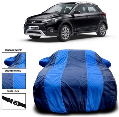 ANTHUB Car Cover For Hyundai i20 Active (With Mirror Pockets)(Blue)