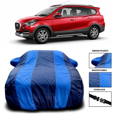 ANTHUB Car Cover For Datsun Go+ (With Mirror Pockets)(Blue)