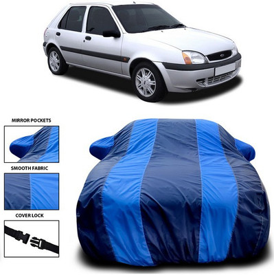ANTHUB Car Cover For Ford Fiesta Old (With Mirror Pockets)(Blue)