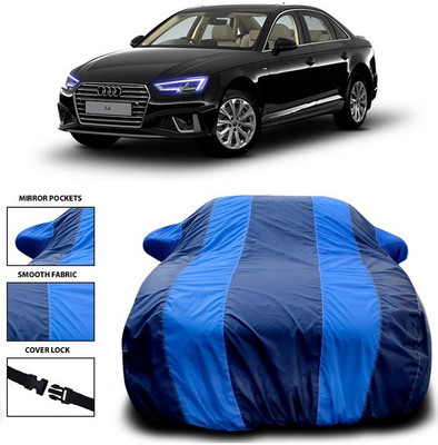 ANTHUB Car Cover For Audi A4 (With Mirror Pockets)(Blue)