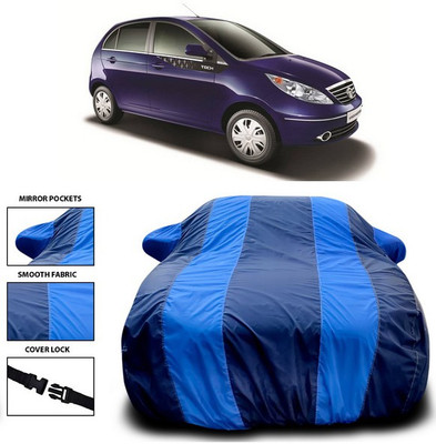 ANTHUB Car Cover For Tata Vista Tech (With Mirror Pockets)(Blue)