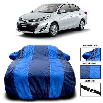 ANTHUB Car Cover For Toyota Yaris (With Mirror Pockets)(Blue)
