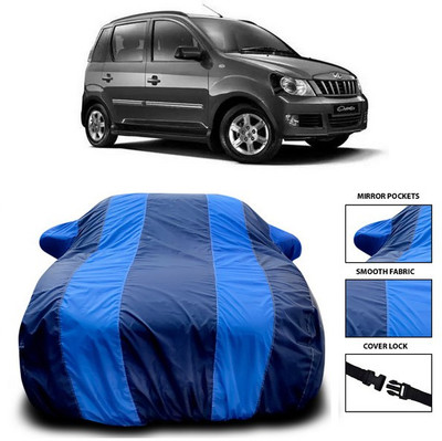 SEBONGO Car Cover For Mahindra Quanto (With Mirror Pockets)(Blue)