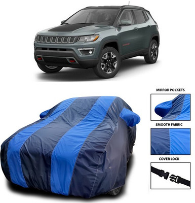 ANTHUB Car Cover For Jeep Jeep (With Mirror Pockets)(Blue)