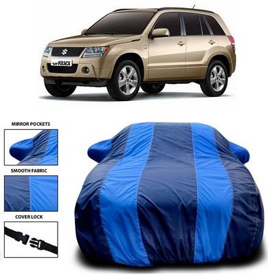SEBONGO Car Cover For Maruti Suzuki Grand Vitara (With Mirror Pockets)(Blue)