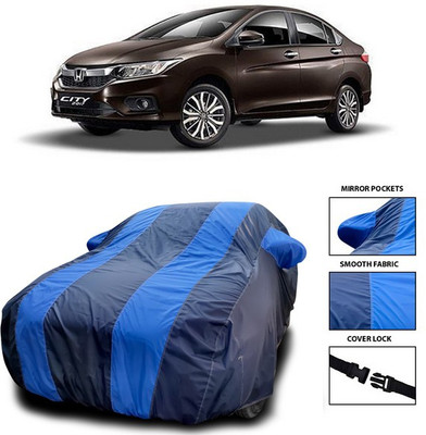 ANTHUB Car Cover For Honda City i-Dtec (With Mirror Pockets)(Blue)
