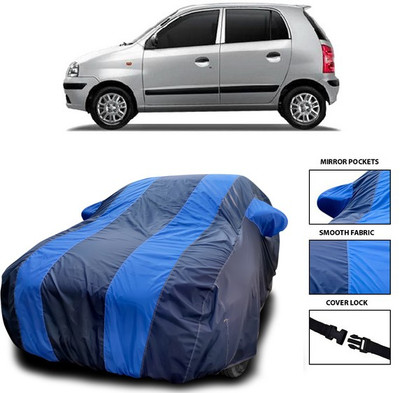 ANTHUB Car Cover For Hyundai Santro Xing (With Mirror Pockets)(Blue)