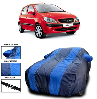 ANTHUB Car Cover For Hyundai Getz Prime (With Mirror Pockets)(Blue)