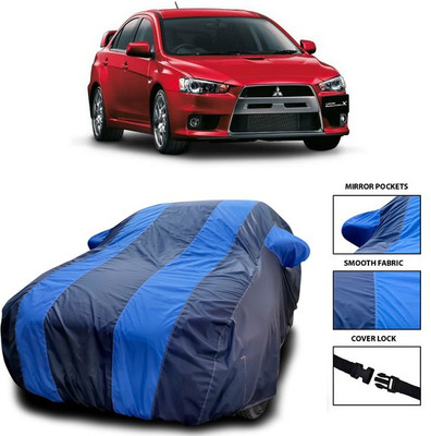 SEBONGO Car Cover For Mitsubishi Lancer (With Mirror Pockets)(Blue)