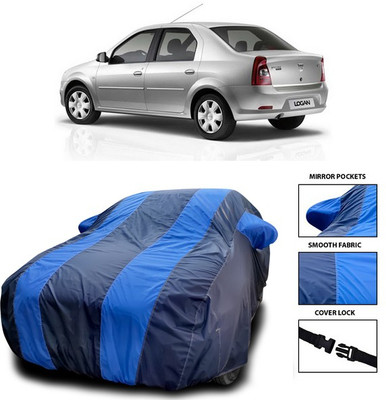 ANTHUB Car Cover For Mahindra Logan Edge (With Mirror Pockets)(Blue)