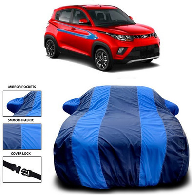 SEBONGO Car Cover For Mahindra e-Verito (With Mirror Pockets)(Blue)