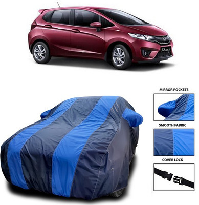 SEBONGO Car Cover For Honda Jazz (With Mirror Pockets)(Blue)