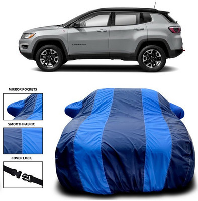 ANTHUB Car Cover For Jeep Compass (With Mirror Pockets)(Blue)