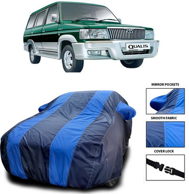 ANTHUB Car Cover For Toyota Qualis (With Mirror Pockets)(Blue)