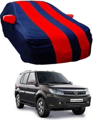 Oshotto Car Cover For Tata Safari Storme (With Mirror Pockets)(Red, Blue)