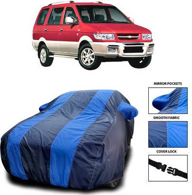 SEBONGO Car Cover For Chevrolet Tavera (With Mirror Pockets)(Blue)