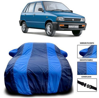 ANTHUB Car Cover For Maruti Suzuki 800 (With Mirror Pockets)(Blue)