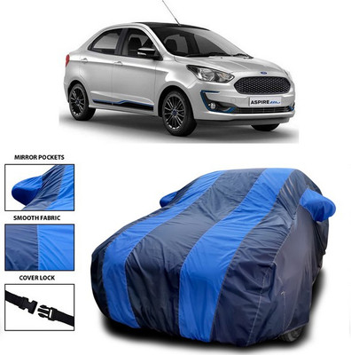 ANTHUB Car Cover For Ford Figo Aspire (With Mirror Pockets)(Blue)