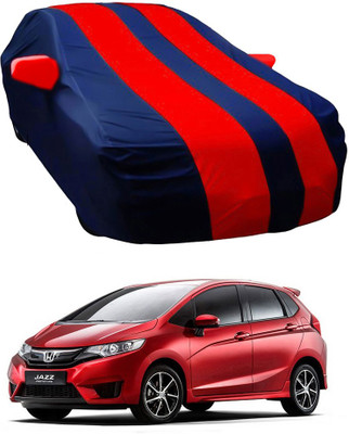 Oshotto Car Cover For Honda Jazz (With Mirror Pockets)(Red, Blue)