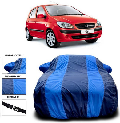 ANTHUB Car Cover For Hyundai Getz Prime (With Mirror Pockets)(Blue)