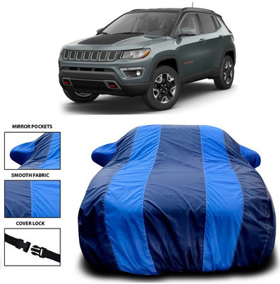ANTHUB Car Cover For Jeep Jeep (With Mirror Pockets)(Blue)