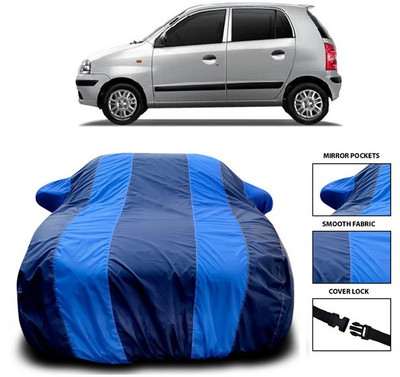 ANTHUB Car Cover For Hyundai Santro Xing (With Mirror Pockets)(Blue)